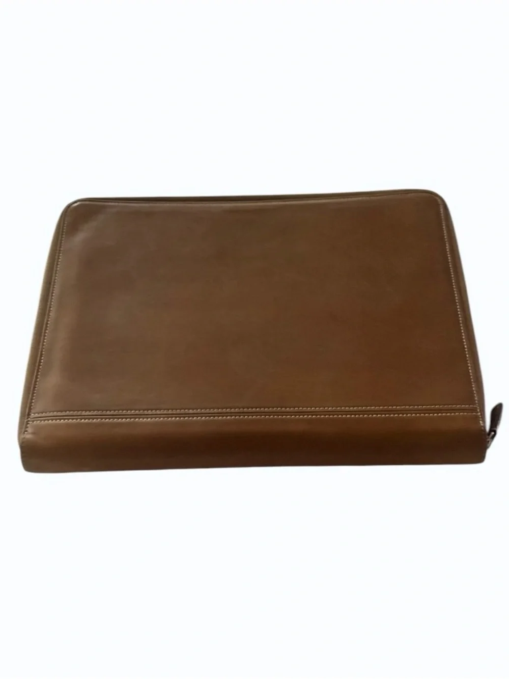 Coach Vintage Brown Leather Bi-fold Portfolio Notebook Organizer 12.5